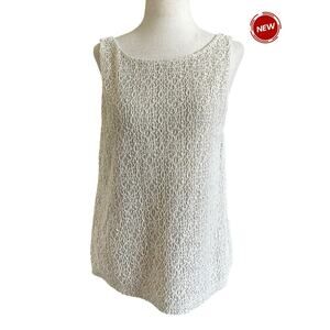 Ann Taylor Beige Lace Sleeveless Blouse Women's Top Size Small NWT | 73-36
